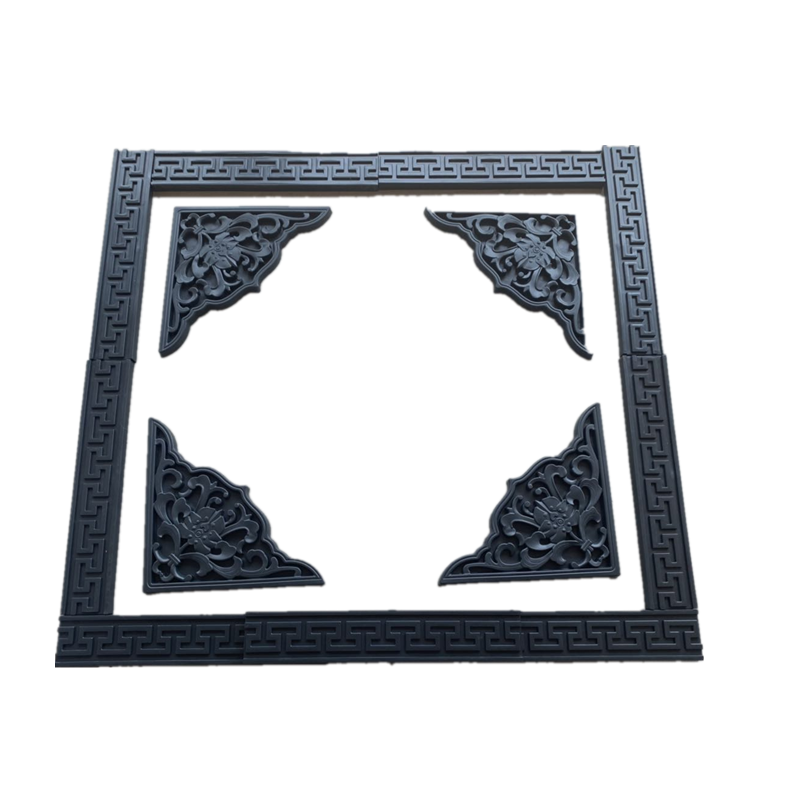 树脂瓦一体仿古瓦扇形福字装饰花窗复古瓦围墙瓦挂件古建瓦门头瓦 浅