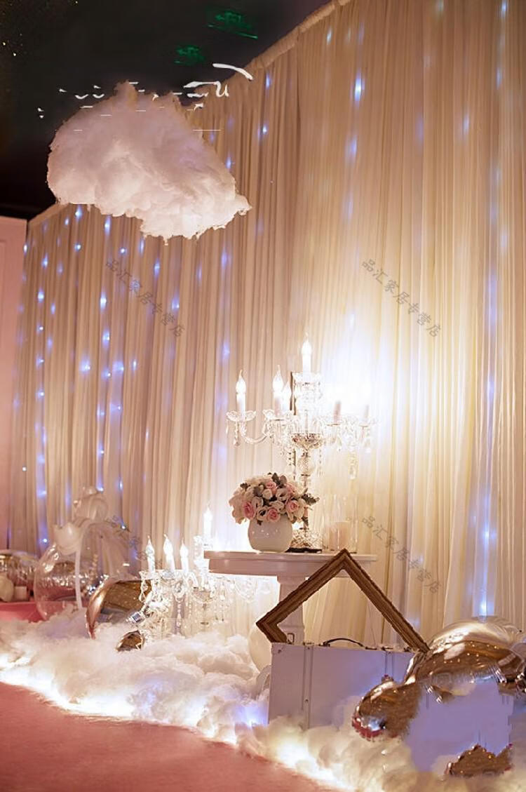 仿棉花云朵装饰挂件店铺橱窗立体白云吊饰舞台摄影场景布置道具成品云