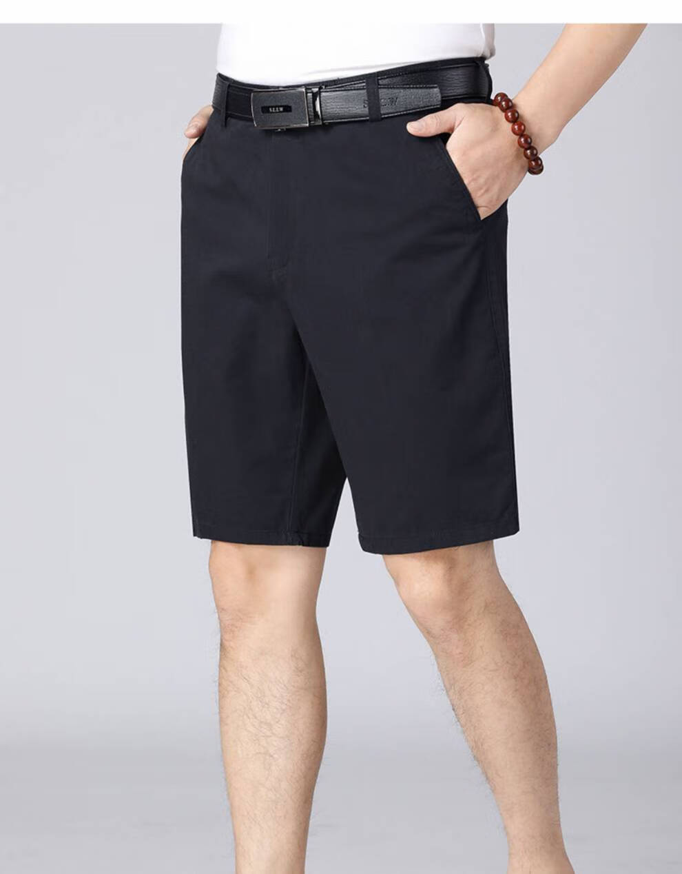 老爷车老爷车中年男士夏季休闲裤中老年人宽松短裤爸爸夏薄款大码五分