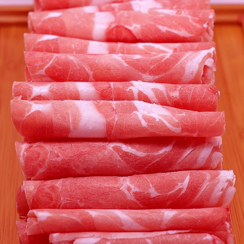 新鲜肥羔羊卷内蒙高钙肥火锅羊肉卷片现切调理肥羊批发花约朵娜精选