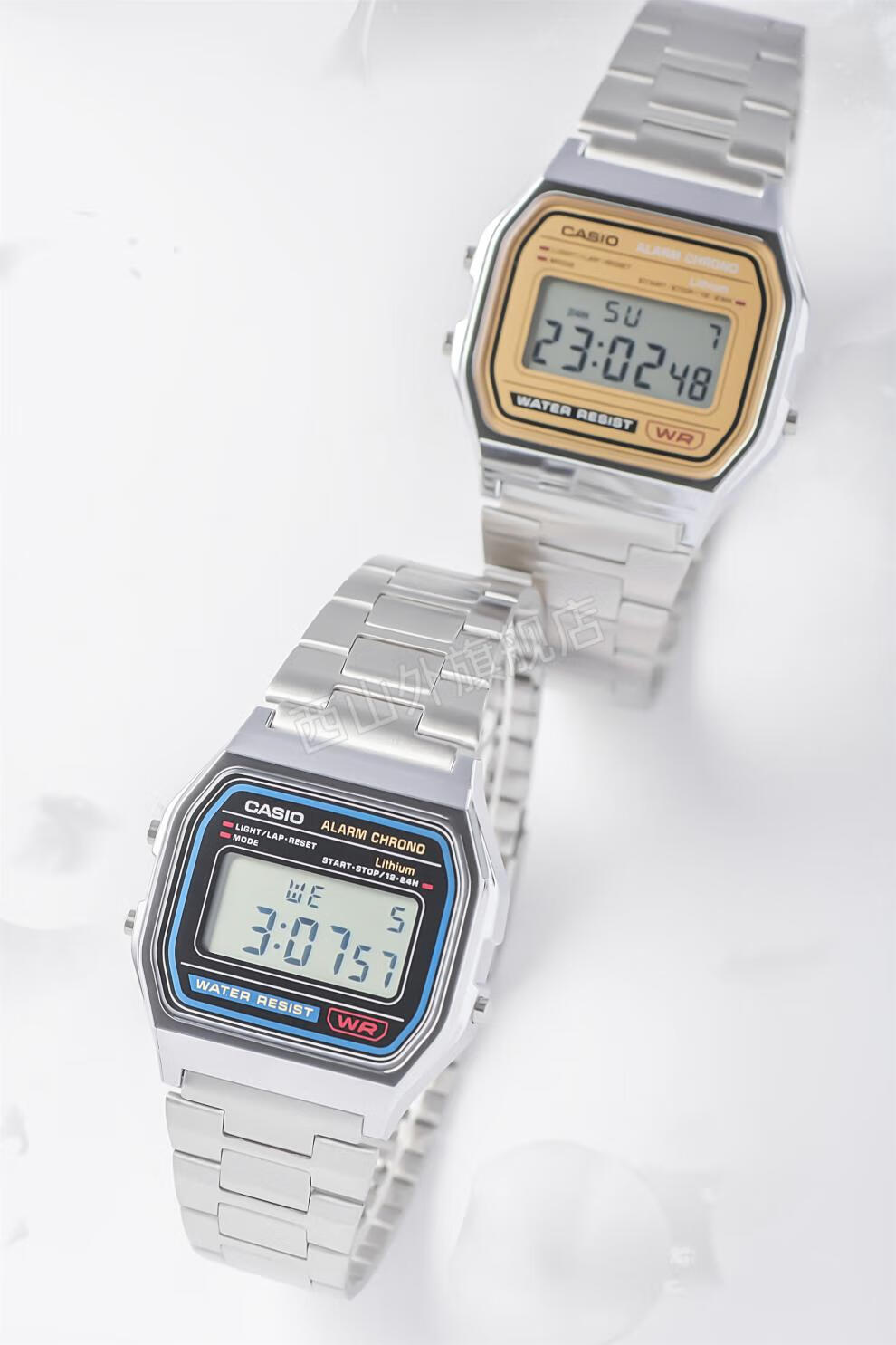 卡西欧小方块手表复古电子男表小银块方表a158wa168f91wa158wa1