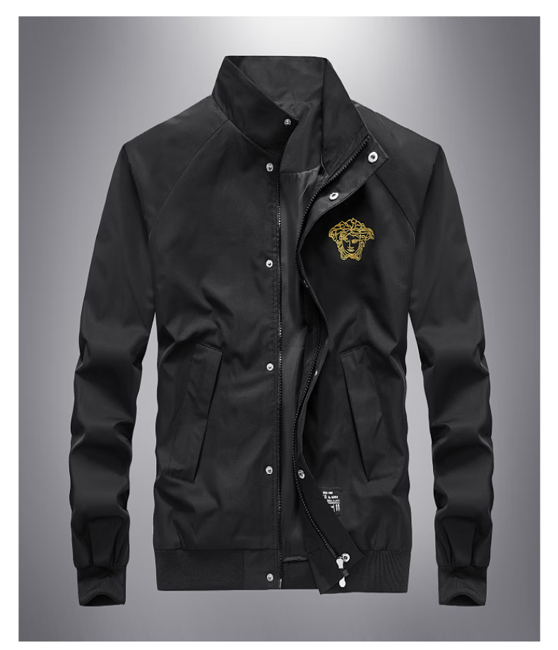 美杜沙 美人头 瓦萨琪秋季外套男2022年潮牌轻奢高领夹克男连帽欧洲站