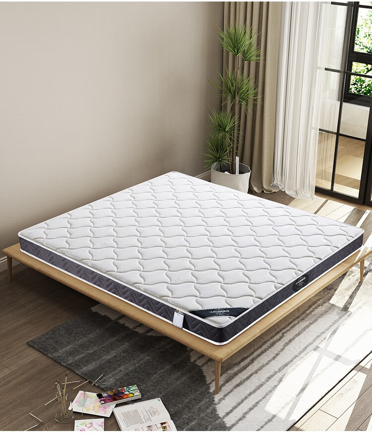 极嫣 薄弹簧床垫款弹簧床垫10cm厚半椰棕硬垫15公分厚乳胶加棕席梦思