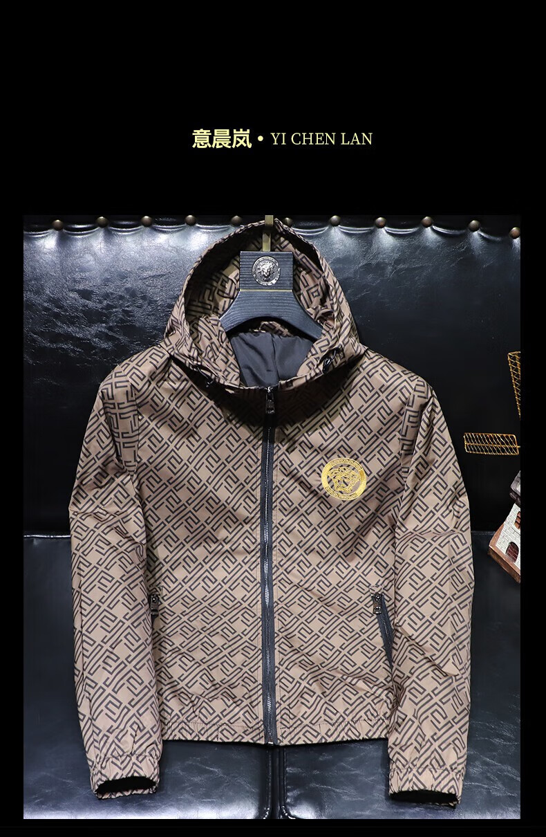 美人头 瓦萨琪欧洲站潮流连帽夹克男2022年秋季男女同款刺绣休闲男装