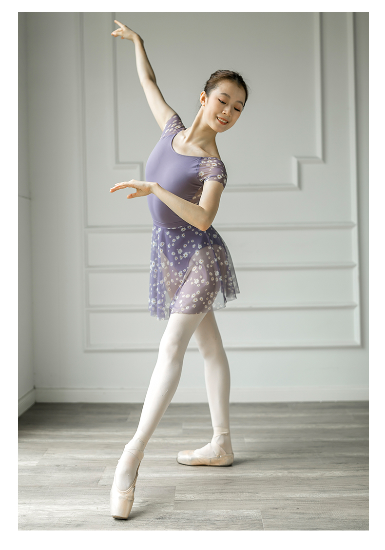 舞蹈服套装女成人纱裙跳舞衣体操形体芭蕾舞裙浅绿色s