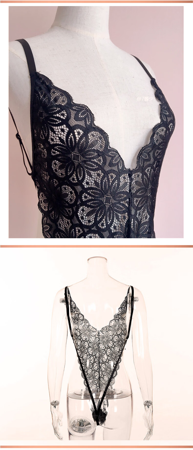 性感蕾丝网纱吊带睡衣套装女士情趣透视连体衣透明挑逗诱惑睡裙情趣