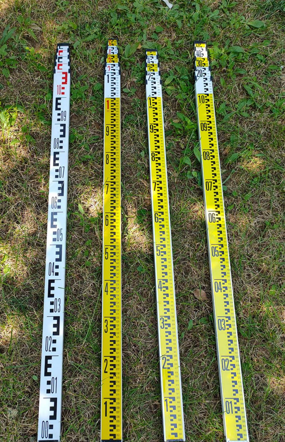 定制塔尺5米加厚铝合金3米水准仪标尺7m可伸缩双面刻度尺工程测量工具