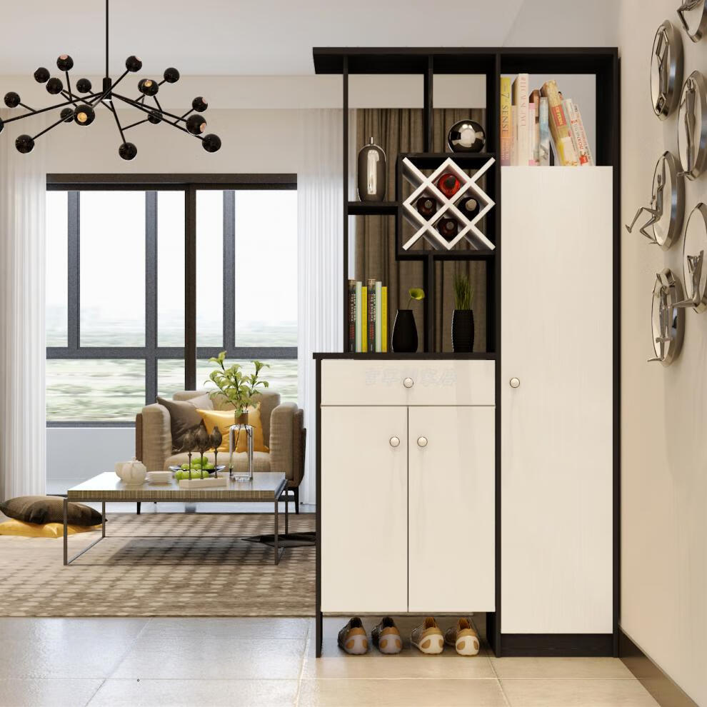 进门风水玄关柜客厅酒柜鞋柜一体靠墙现代简约轻奢置物双面隔断柜