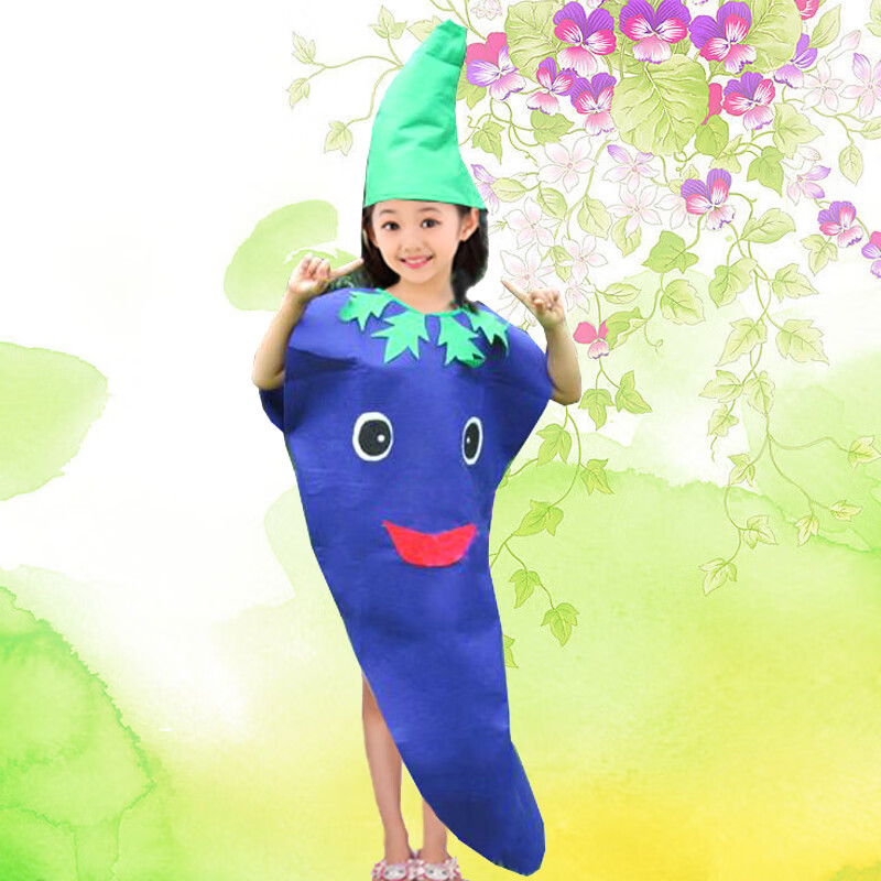 小朋友走秀表演服装水果服蔬菜花草子diy 雪梨环保服>六一儿童节礼物