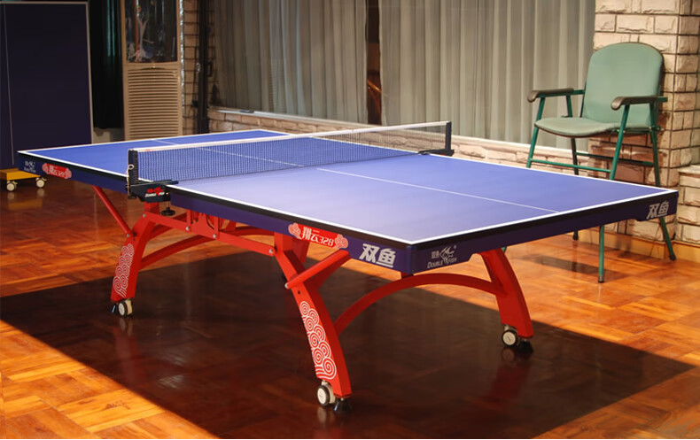 双鱼doublefish乒乓球桌翔云x1比赛用祥云328乒乓球台家用可移动折叠
