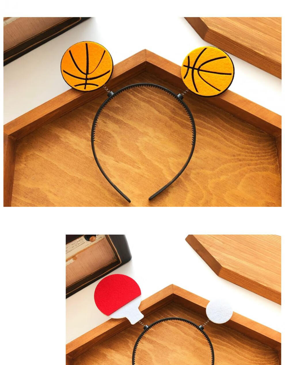 运动会头饰篮球发箍羽毛球应援创意头箍排球足球搞怪发卡篮球