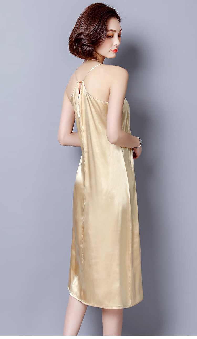 吊带背心女中长款内搭打底连衣裙夏天显瘦性感衬裙真丝绸缎吊带裙