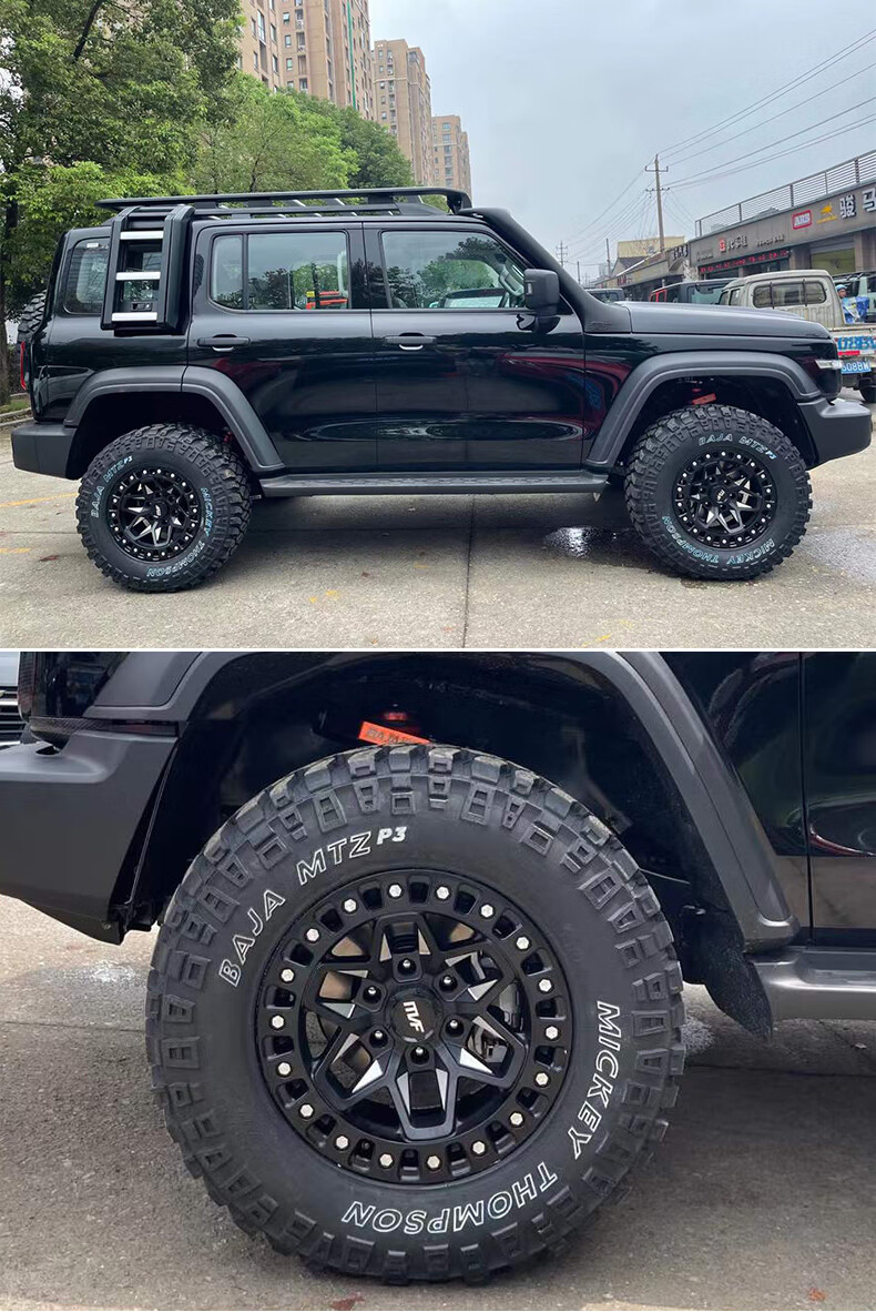 适用于mvf越野轮毂长城炮哈弗大狗h9坦克300改装酷路泽bj80牧马人17寸