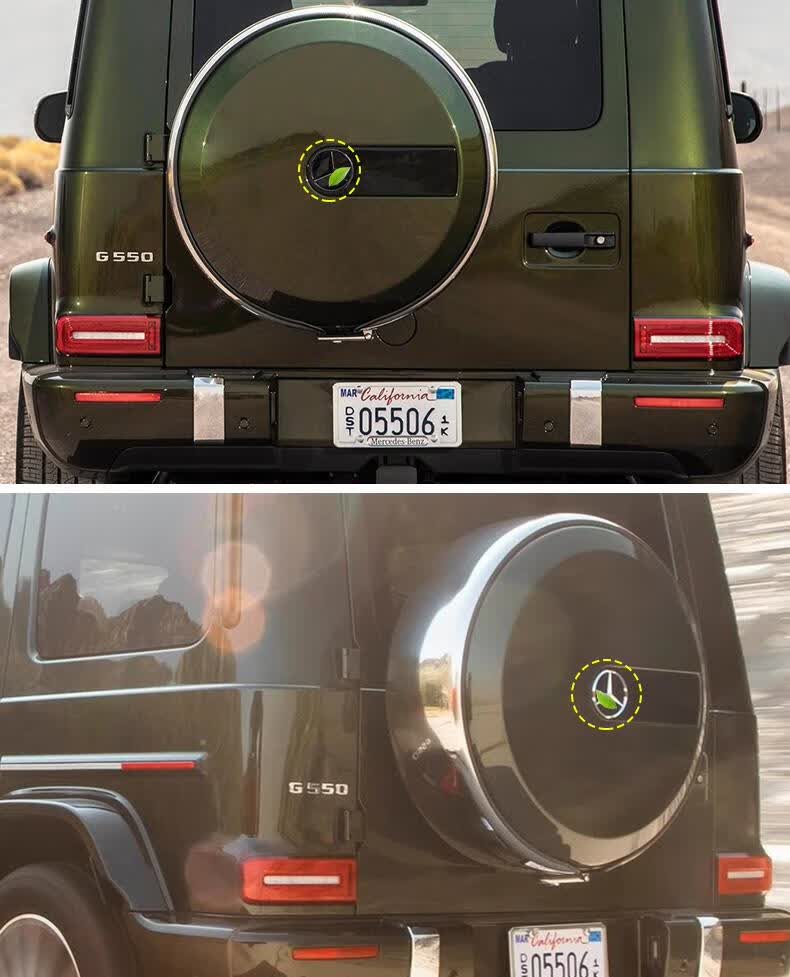 点缤适用于新款奔驰g级车标尾标amg改装63车标65后字g500圆标黑色标志
