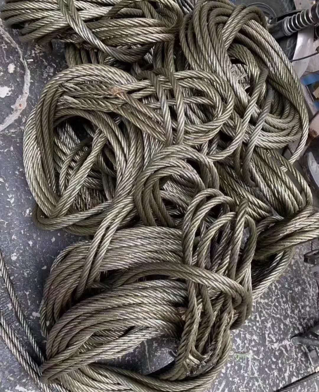 定制插编钢丝绳套起重工具吊索具吊车塔吊行车双铝套压制钢丝绳拖车绳