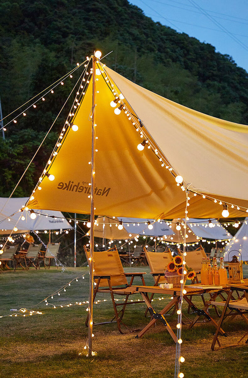 户外露营灯串灯光氛围灯野营营地布置帐篷装饰led小彩灯天幕串灯 露营