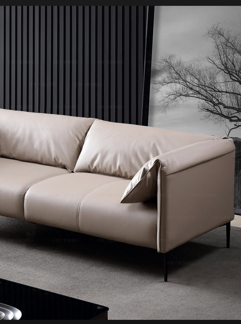 卡斯千惠真皮沙发头层牛皮小户型三人位四人位意式简约客厅家具a03