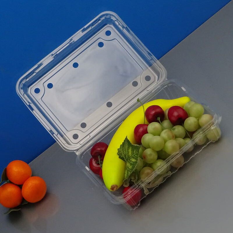 裳淇一次性透明水果塑料盒有盖草莓保鲜果捞蔬菜果切打包装拼盘盒10个