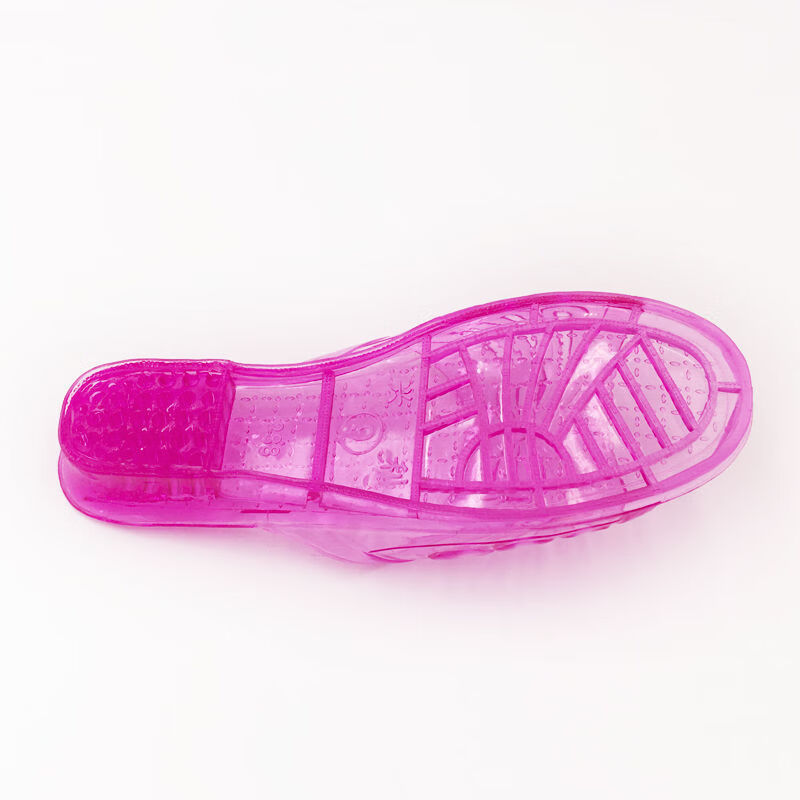 老式塑料凉拖鞋水晶女透明外穿妈妈拖女士平跟居家夏季洗澡浴室鞋