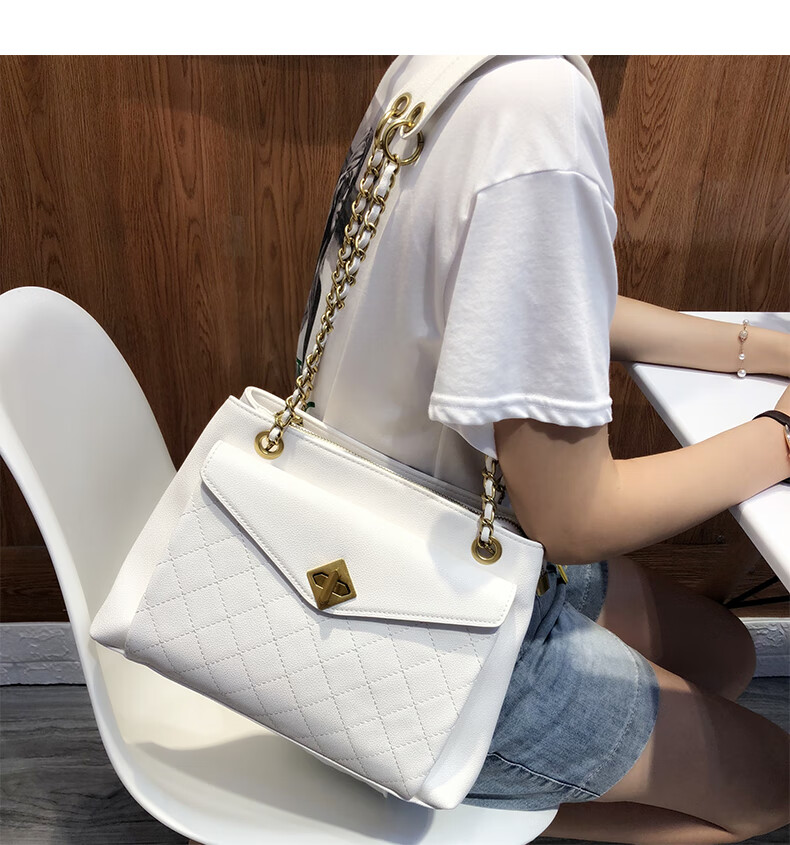 纪诗哲轻奢品牌包包女单肩包大容量菱格大包女包新款2020时尚潮简约