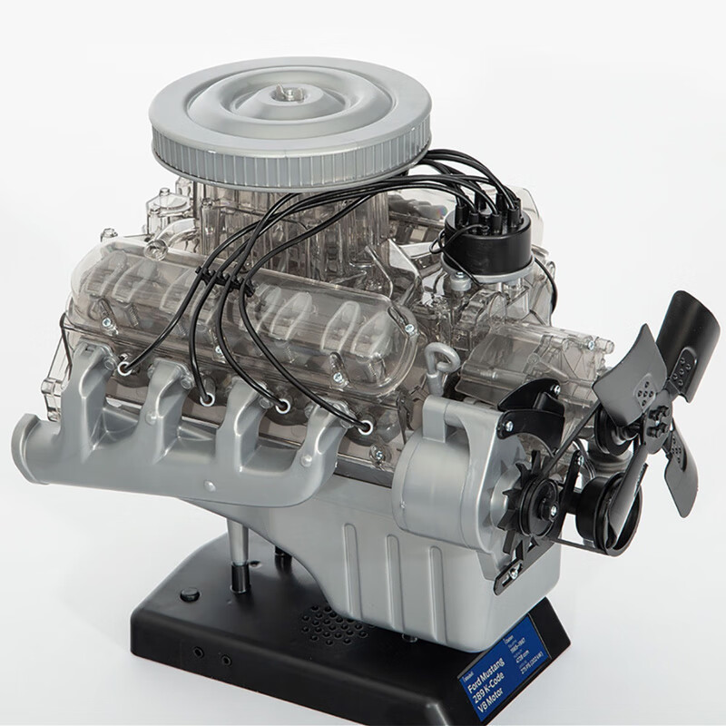 发动机模型可发动汽车引擎拼装电动玩具福特野马8缸发动机模型德国