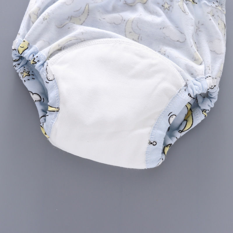 尿布尿裤宝宝尿布裤纯棉婴儿防水防漏隔尿纱布透气可洗儿童如厕训练