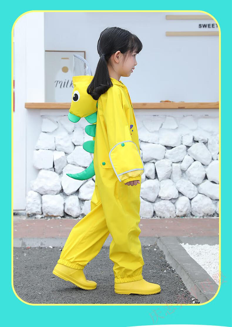 65ご迪士尼儿童新品儿童雨衣连体雨衣儿童男女孩套装全身幼儿园宝宝