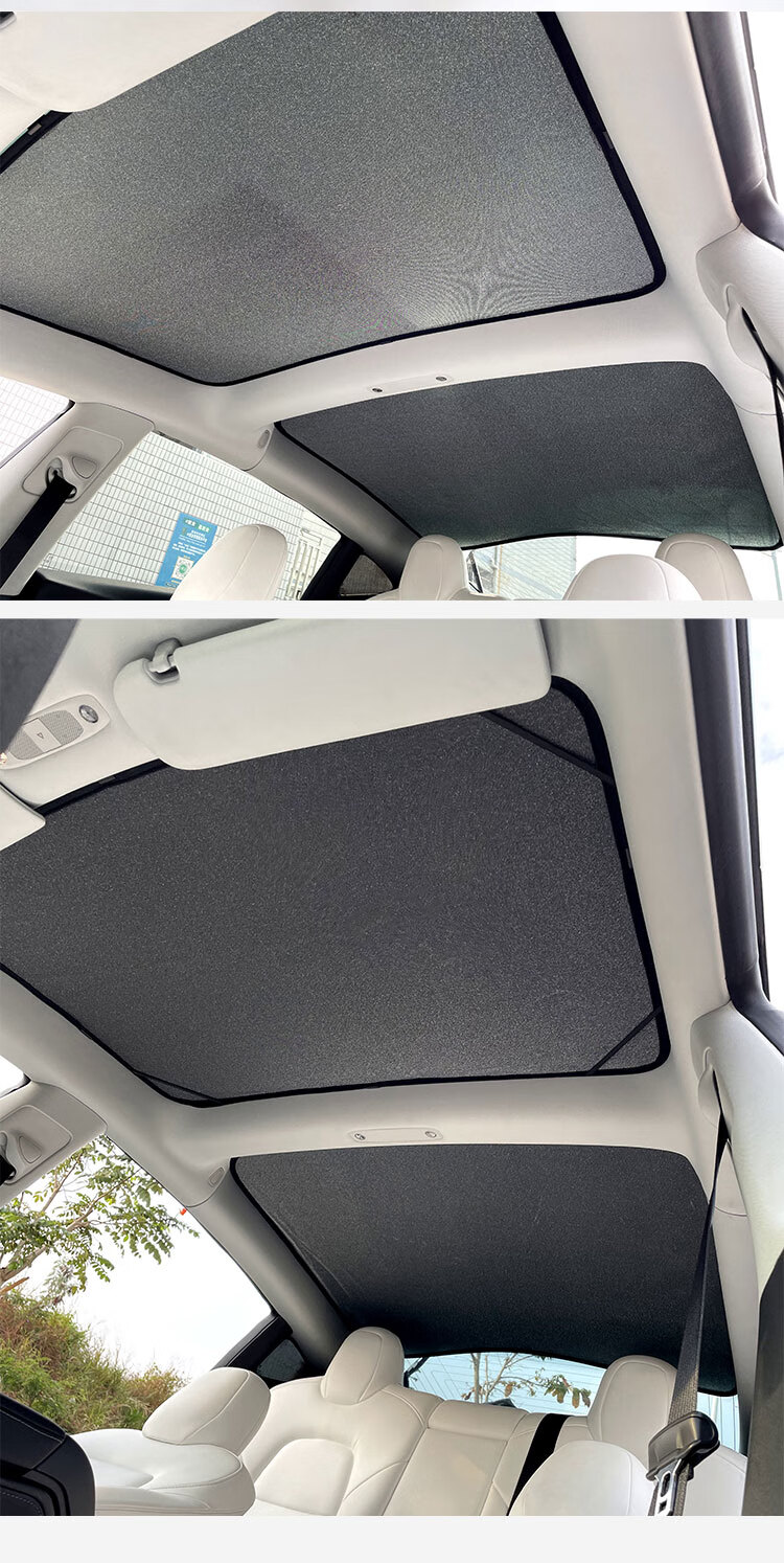 适用model3y星空特斯拉19-22款天窗遮阳帘网夏日遮光防晒配件 质感