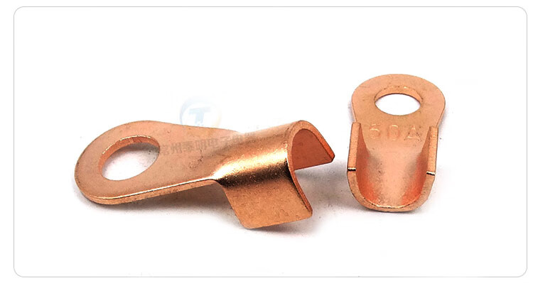 开口鼻铜线耳铜鼻子 铜接线耳 开口铜接线端子接线鼻子10a-600a 20a