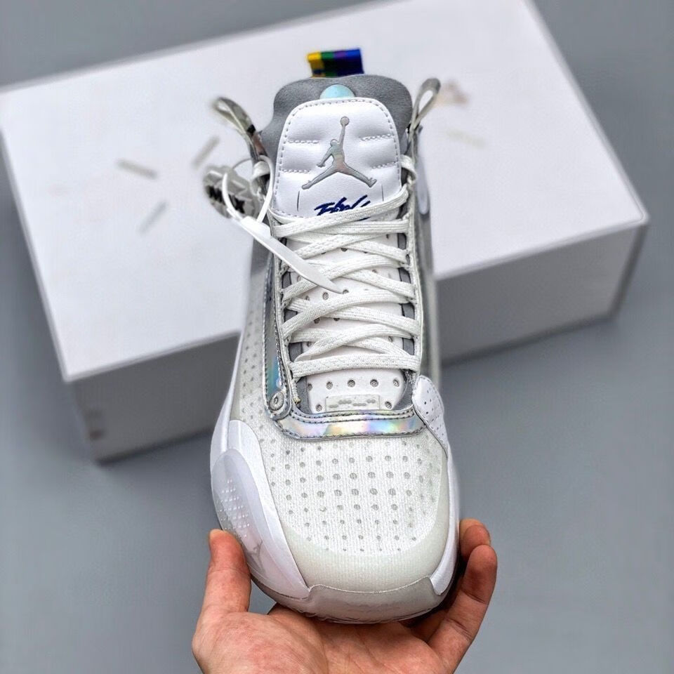 【公司级】纯原正确版 灭世纯原 air 34 aj34 全白镭射 篮球鞋 bq3381