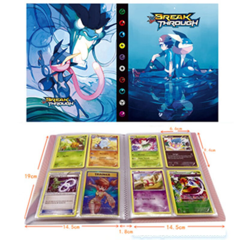 神奇精灵宝可梦卡牌收藏册vmax卡片收集册小智甲贺忍蛙卡册ex 萌萌