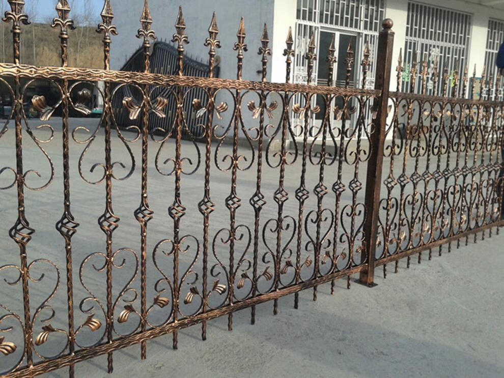 围墙护栏欧式铁艺护栏围栏家用户外隔离栏别墅庭院围墙小区学校庭院铁