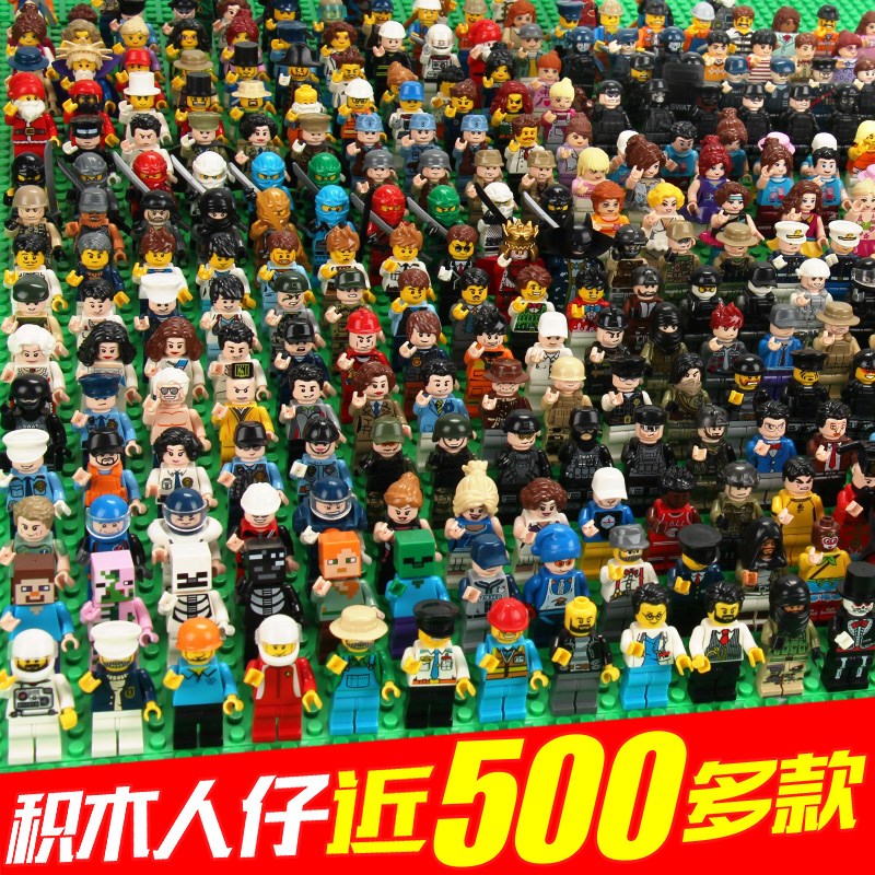 2020新款兼容乐高人仔补充包全套幻影忍者军事积木配件玩具 深卡其布