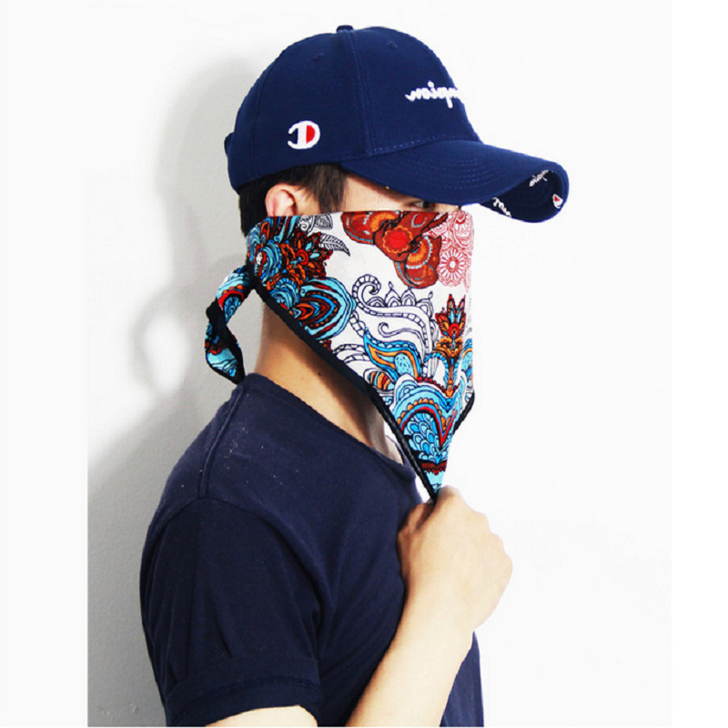 克罗地亚骑士嘻哈头巾男潮人摩托车骑行蒙面巾街舞方巾大神