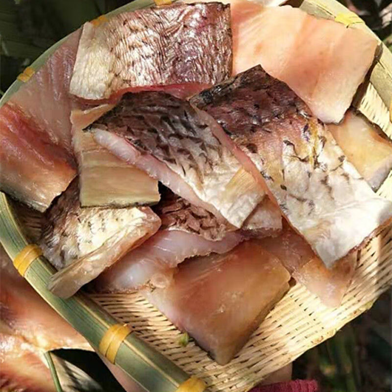 苏北特产农家自制干鱼干货腊鱼块风干草鱼块阳干鱼咸鱼块年货礼广纳力