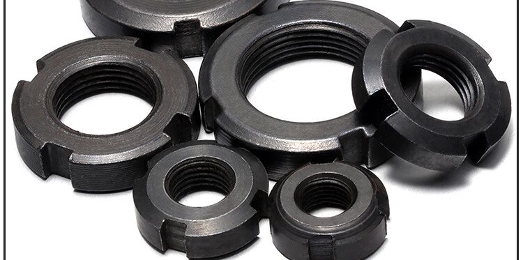 gb812国标圆螺母开槽锁紧螺母止退松锁母四槽螺母并帽m10m300m18152个