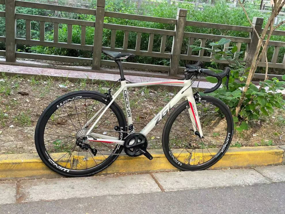 公路车自行车碳纤维碟刹 zgl中国龙 廖技师,组装 碳纤维公路车自行车