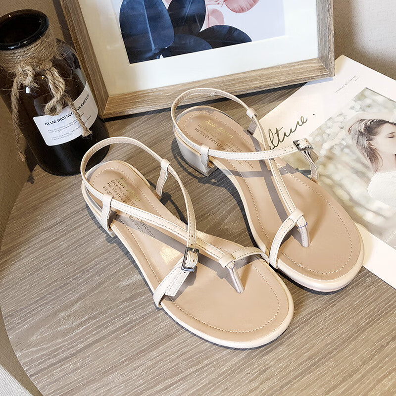 黑色 36 品牌: 惜蕾 商品名称:惜蕾 罗马凉鞋女细带交叉越南网红ins潮