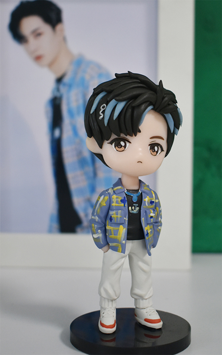 杨颖娃娃王一博街舞玩偶公仔软陶人偶送礼物模型摆件图片定制王一博