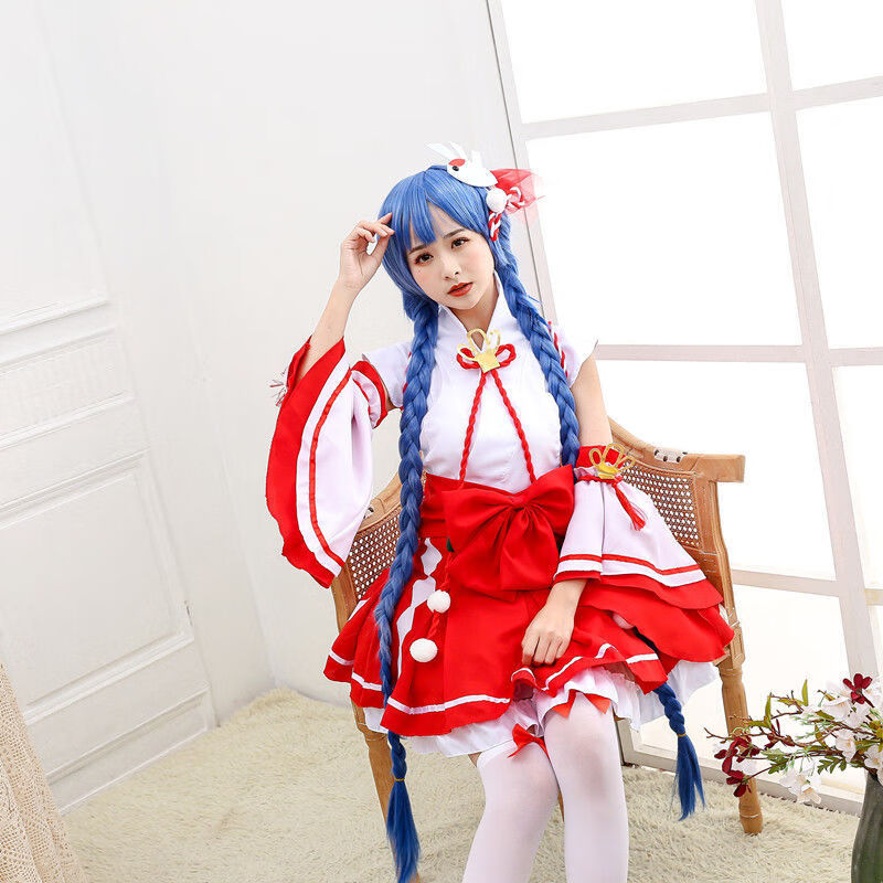 景霸大喬伊勢巫女cos服王者榮耀cosplay服裝假髮全套動漫現貨分碼