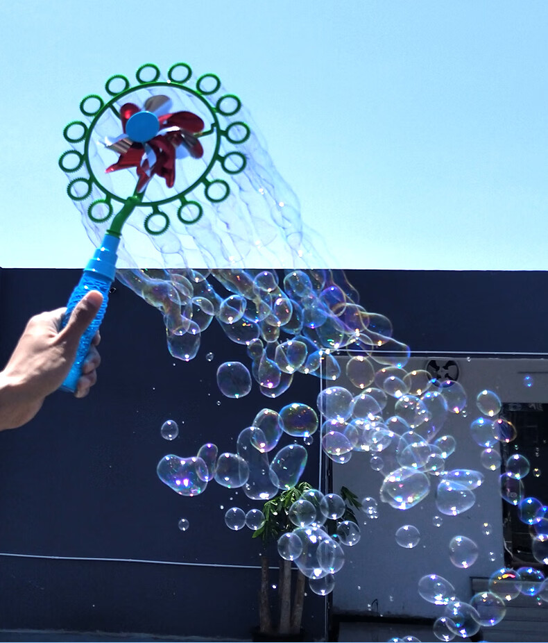 风车泡泡机儿童网红吹泡泡棒抖音同款玩具泡泡器泡泡水补充液 【网红