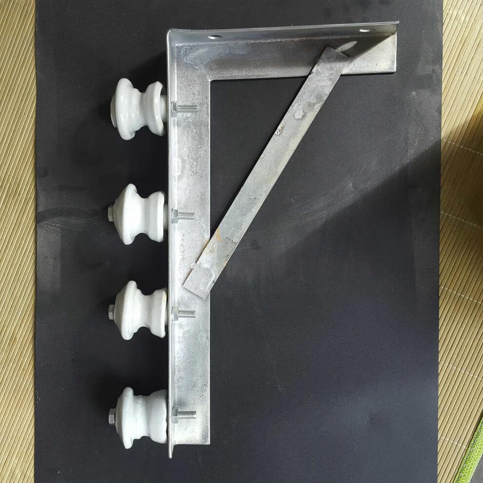 定制电力支架三角铁隔板托架三角支架电线杆外墙通电走线瓷瓶瓷壶支架