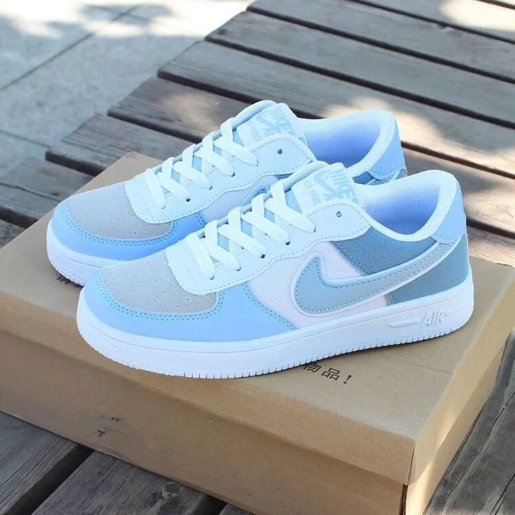 新款空军一号云雾蓝马卡龙鞋子女西柚色蜜桃粉aj女鞋 糖果高帮 36