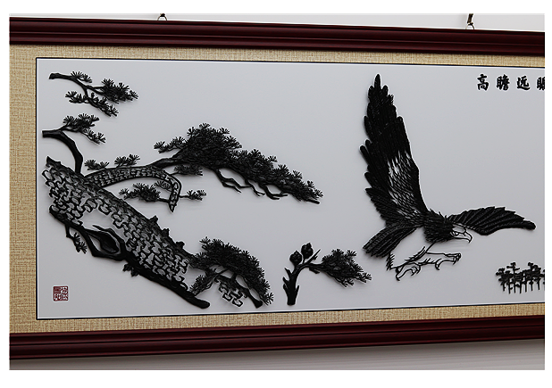 温馨里 芜湖铁画松鹰图高瞻远瞩董事长办公室公司乔迁开业礼品 1.5米