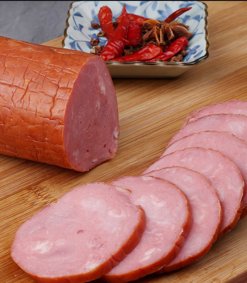 得利斯火腿 山东诸城圆火腿开袋即食火腿香肠500克 500克圆火腿*1根