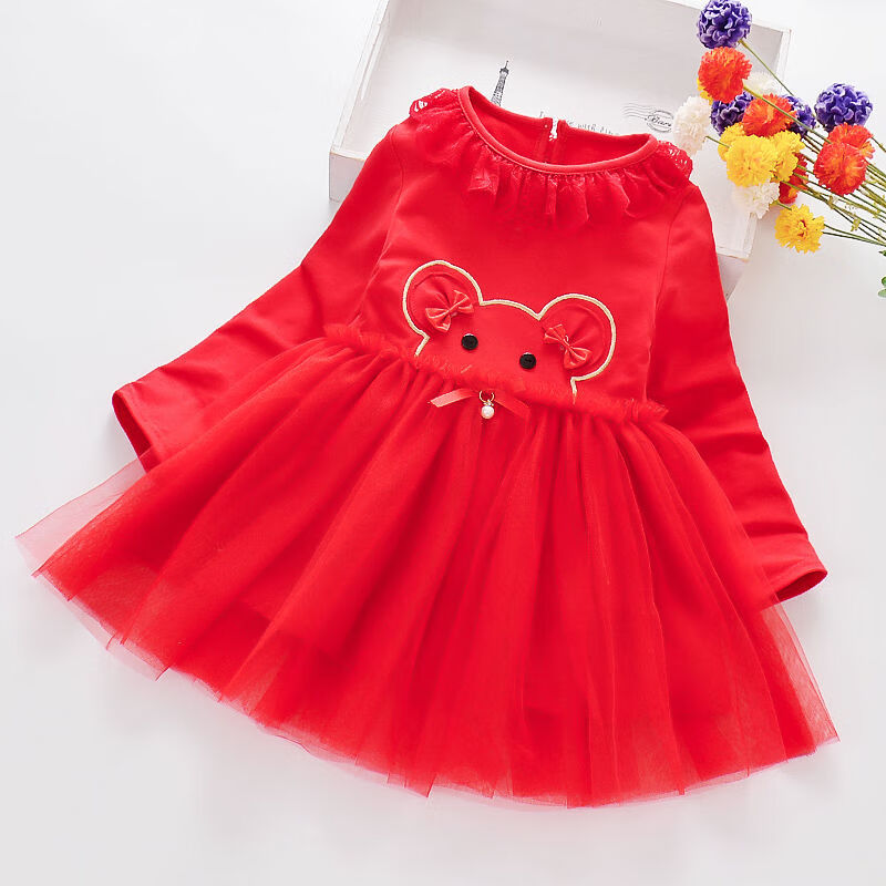 纯棉小熊裙粉色 3xl(120cm)