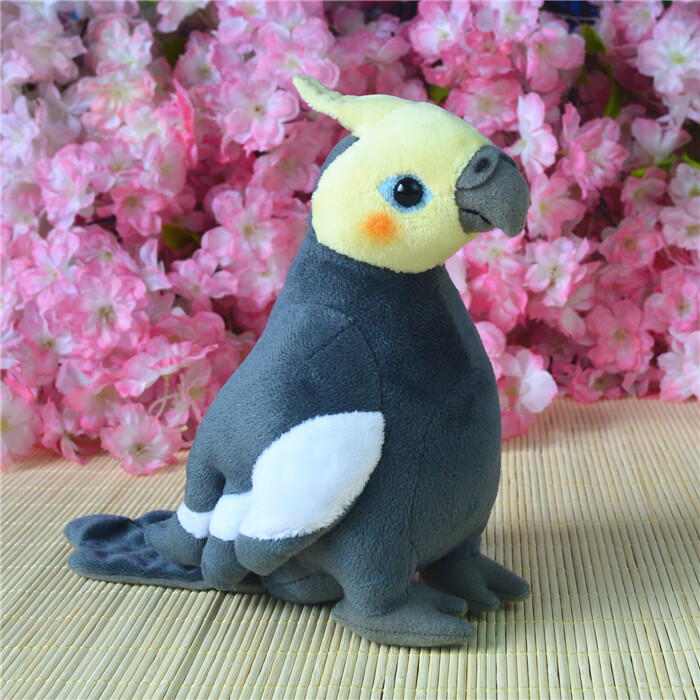 可爱玄凤鹦鹉玩偶公仔鸡尾鹦鹉仿真动物毛绒玩具模型女孩礼物礼品