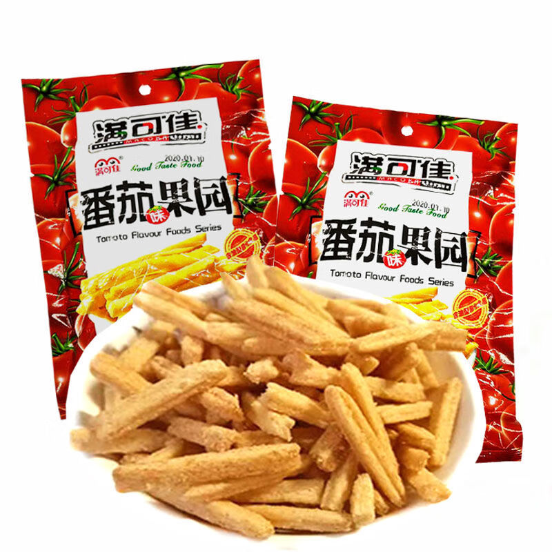 满可佳阿牛哥烤土豆条番茄辣味薯条80后怀旧膨化食品休闲零食23g 阿牛