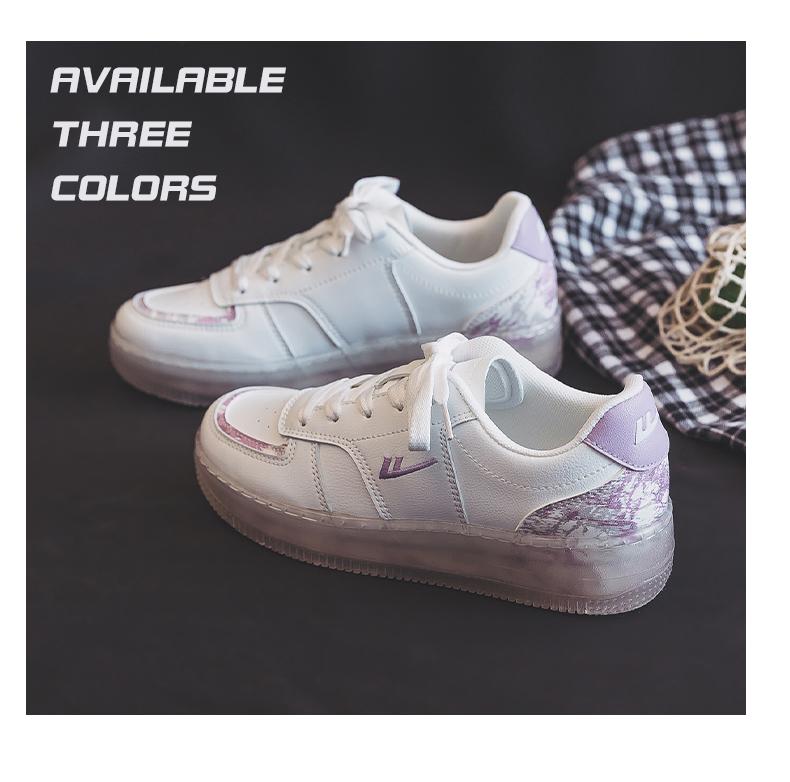 回力女鞋小白鞋女2022春夏季时尚果冻鞋百搭透明底低帮增高网面运动