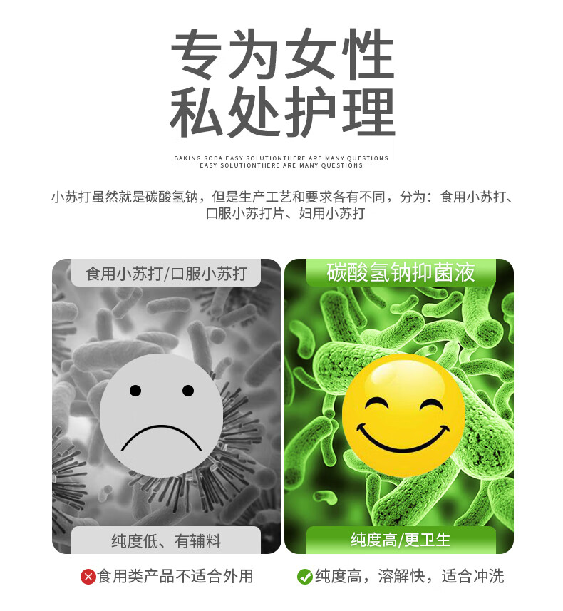 碳酸氢钠溶液外阴清洗妇用小苏打洗阴苏打水孕妇专用霉菌5瓶装500ml5
